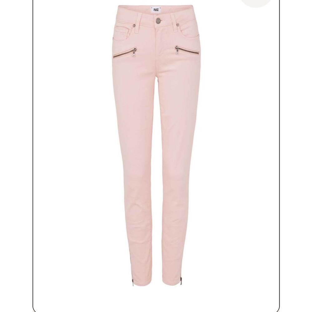 Paige Jane Zip Crop Size 24 in Light Pink